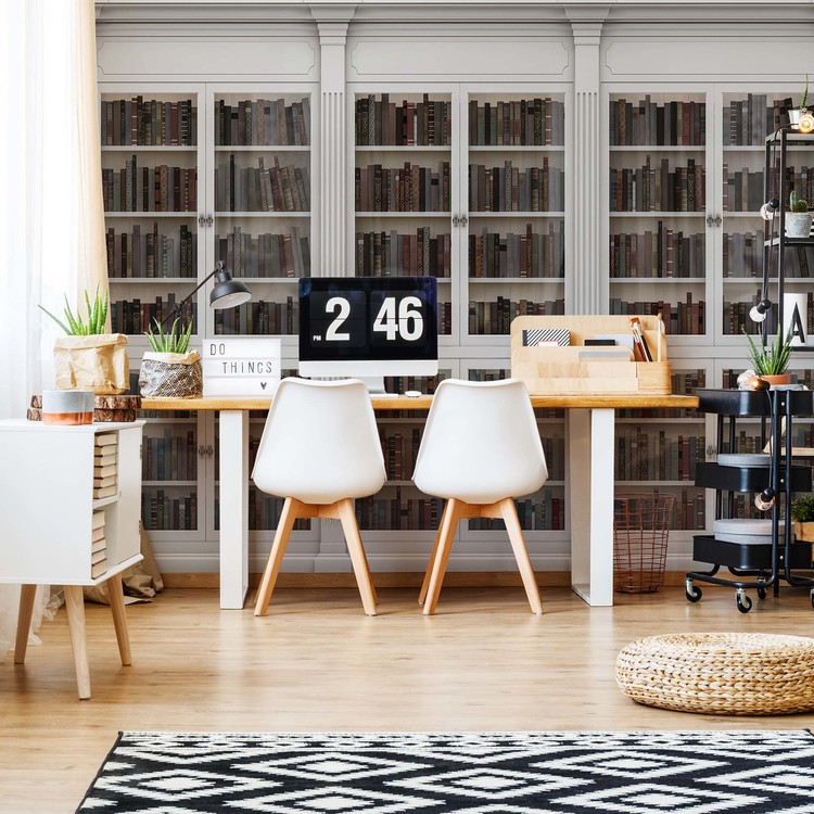 Bookshelves Wallpaper Mural