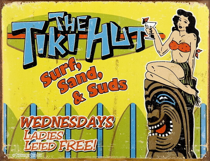 Metallikyltti TIKI HUT