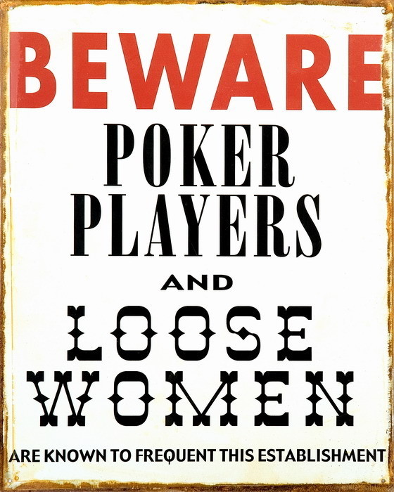 Metallikyltti POKER PLAYERS