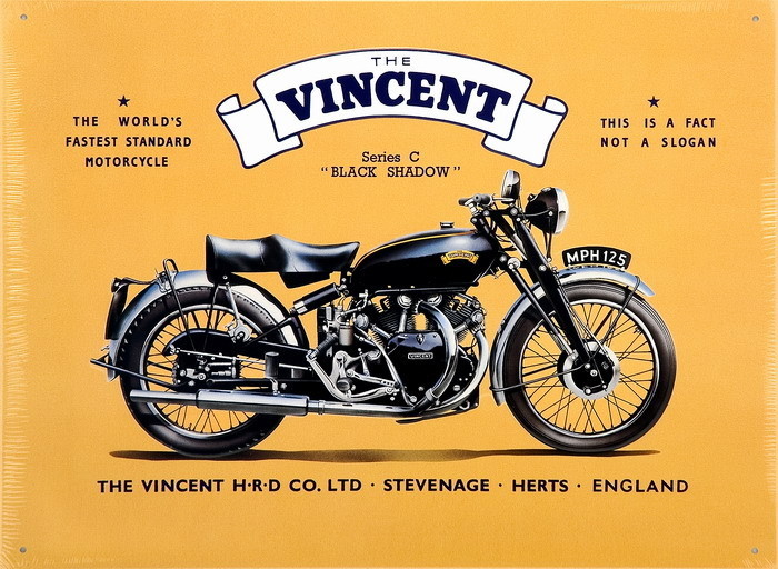 Metallikyltti VINCENT BLACK SHADOW