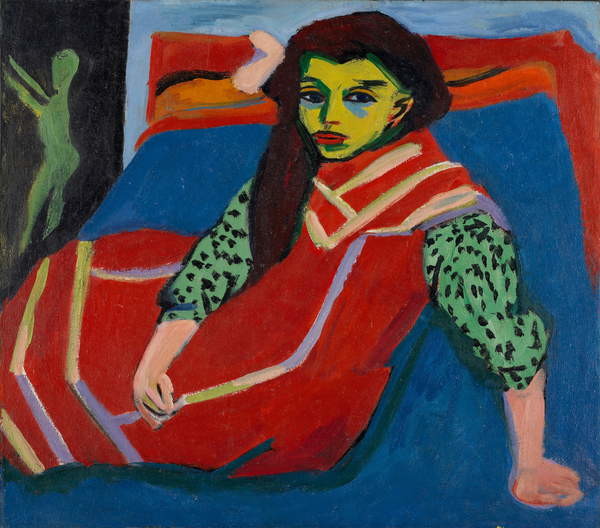 Εκτύπωση καμβά Seated Girl (Fränzi Fehrmann), 1910