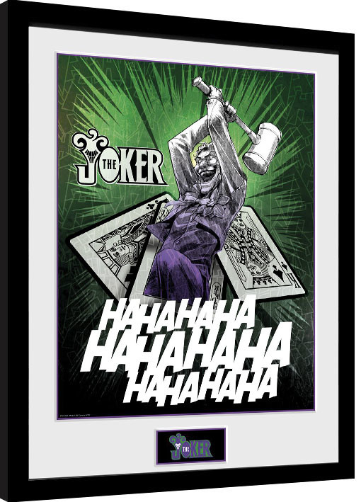 Framed Poster DC Comics - Joker Cards