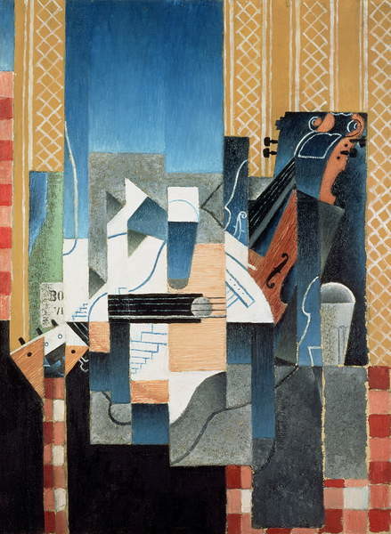 Принти на полотні Still Life with Violin and Guitar, 1913