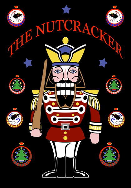 Плакат Nutctracker poster for Tchaikovsky ballet', colour 'graphic poster' of above
