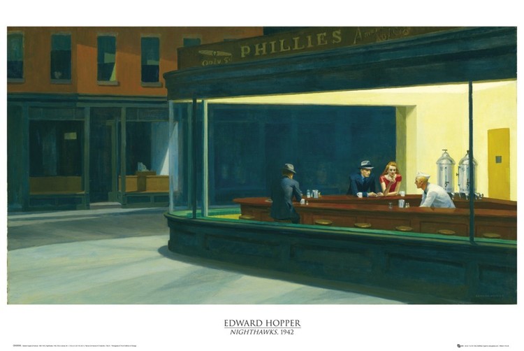 Poster Edward Hopper - nighthawks