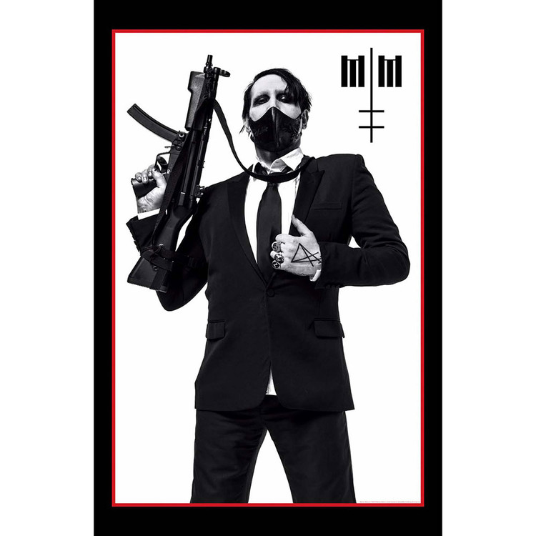 Textile Poster Marilyn Manson - Machine Gun