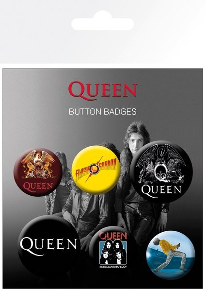 Комплект значки 4 броя Queen - Mix