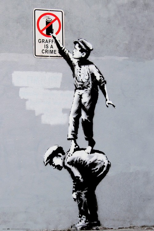Banksy - Grafitti Is A Crime Картина