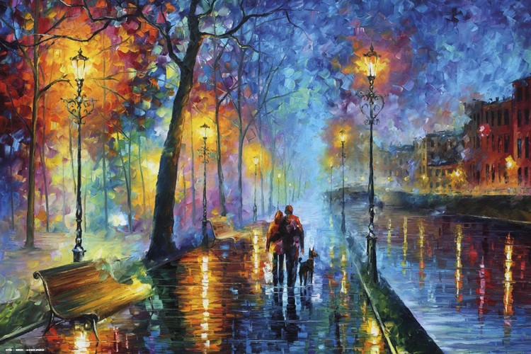 Αφίσα Leonid Afremov - Romantic Couple