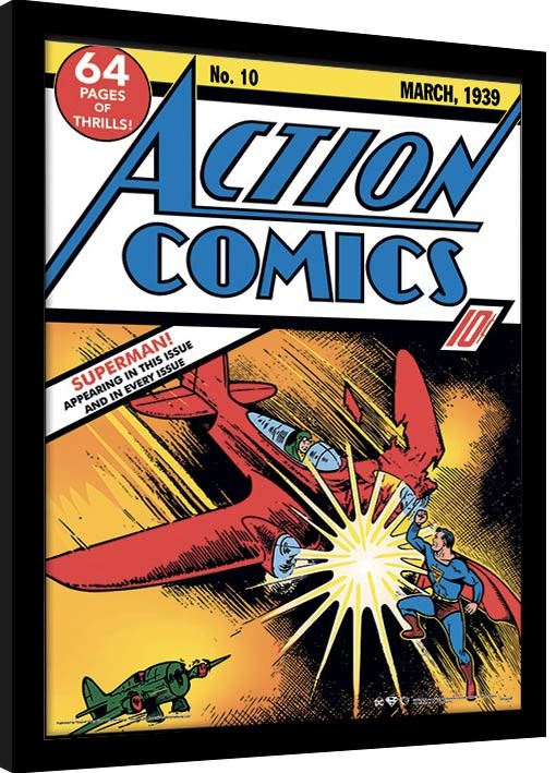 Framed Poster Superman - Action Comics No.10