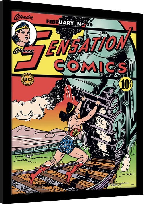 Κορνιζαρισμένη αφίσα Wonder Woman - Train Tussle