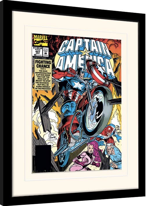 Poster emoldurado Marvel Comics - Captain America Fighting Chance
