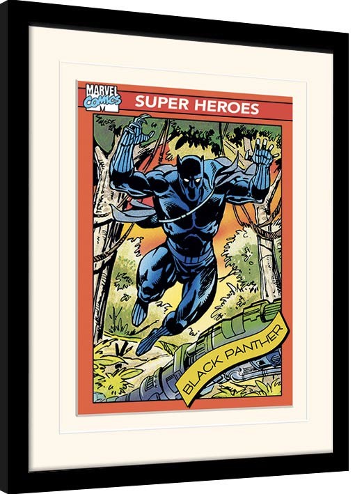 Framed poster Marvel Comics - Black Panther Trading Card