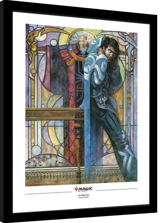Κορνιζαρισμένη αφίσα Magic The Gathering - Jace, The Cunning Castaway