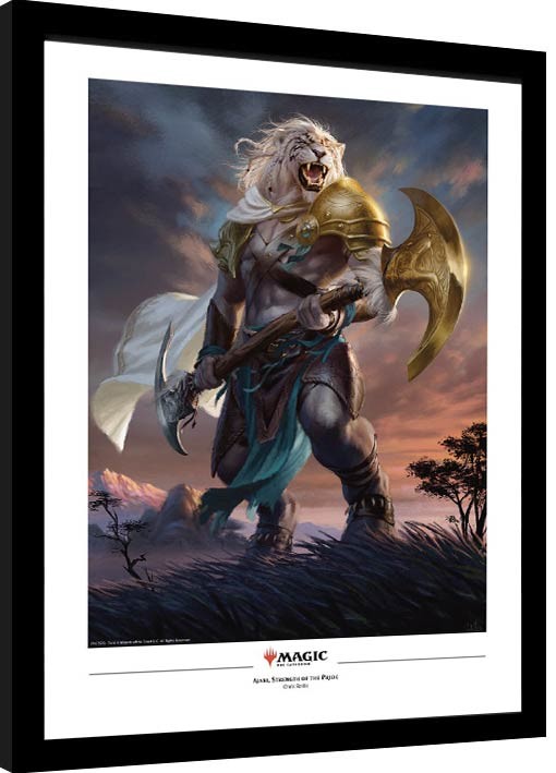 Κορνιζαρισμένη αφίσα Magic The Gathering - Ajani Strength of the Pride
