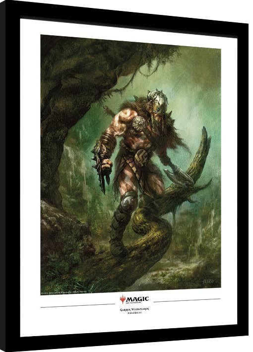 Framed Poster Magic The Gathering - Garruk Wildspeaker