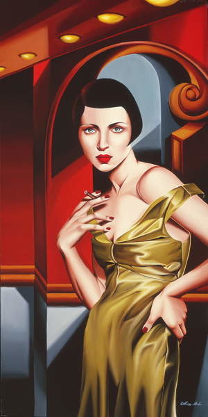 Плакат Olive Satin Dress
