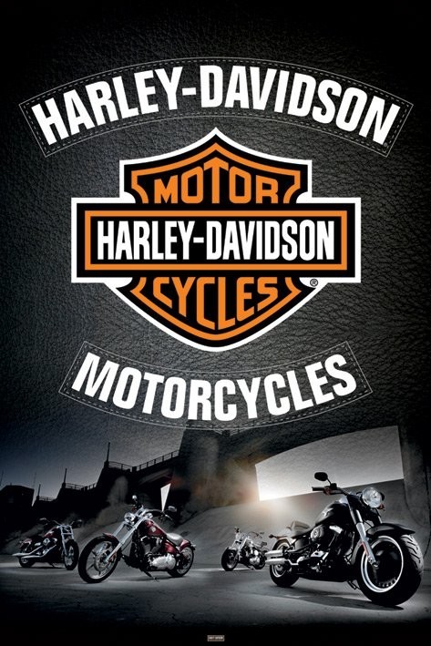 Плакат Harley Davidson - leather