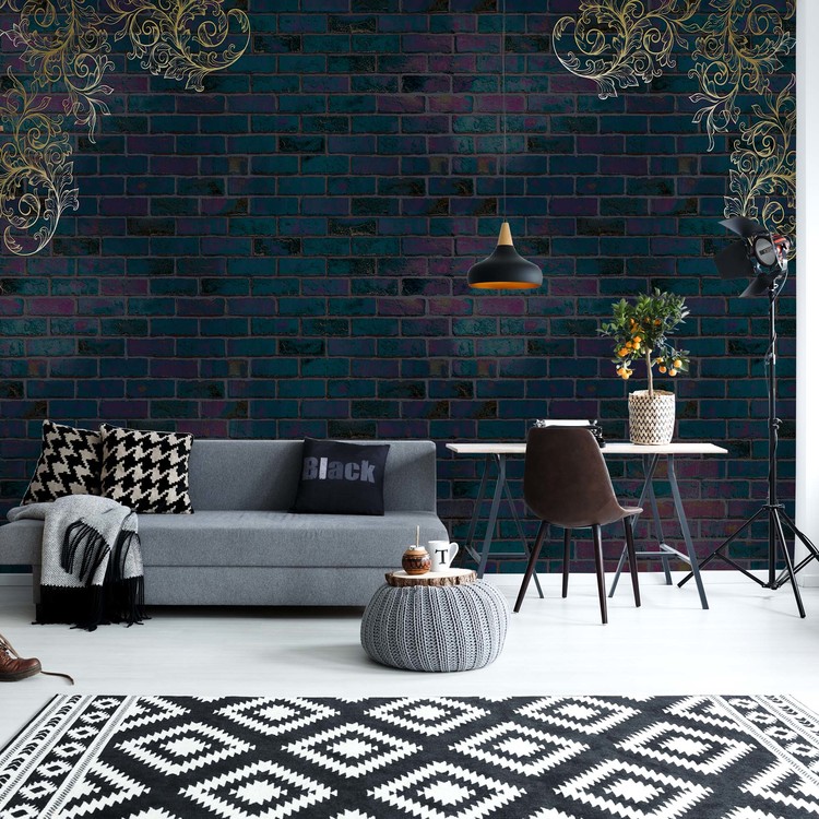 Wall Mural Luxury Dark Brick Wall