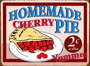 Μεταλλική πινακίδα HOMEMADE CHERRY PIE