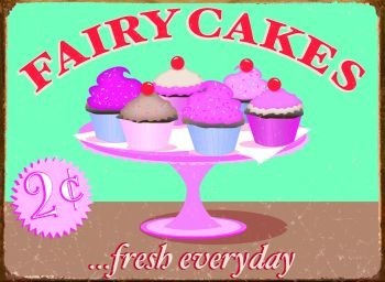 Metallikyltti FAIRY CAKES