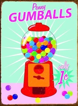 Μεταλλική πινακίδα PENNY GUMBALLS