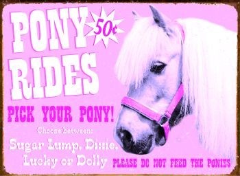 Metallikyltti PONNY RIDES