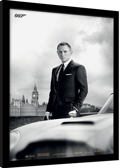 Kehystetty juliste James Bond (Skyfall) - Bond & DB5