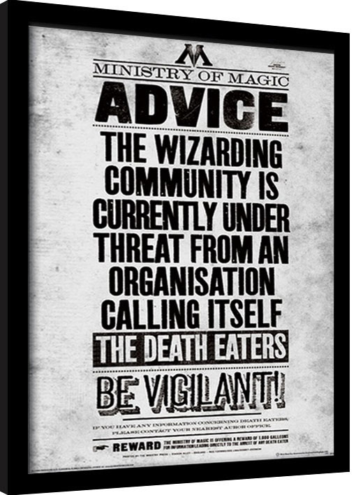 Uokvirjen plakat Harry Potter - Be Vigilant