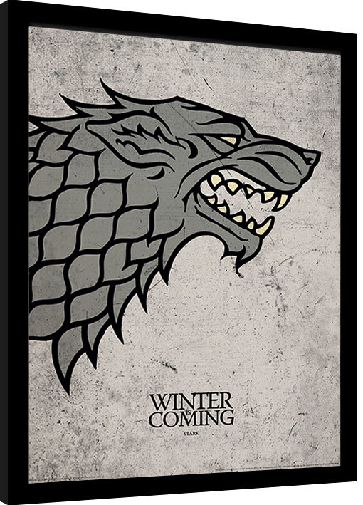 Uokvirjen plakat Game of Thrones - Stark