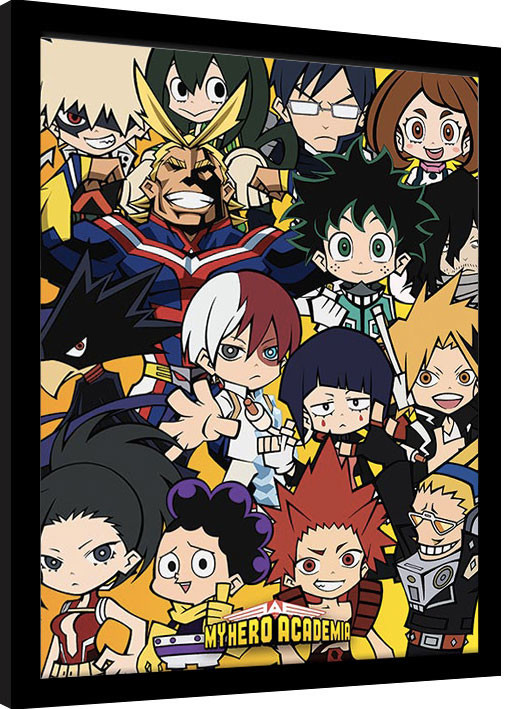 Κορνιζαρισμένη αφίσα My Hero Academia - Chibi Characters