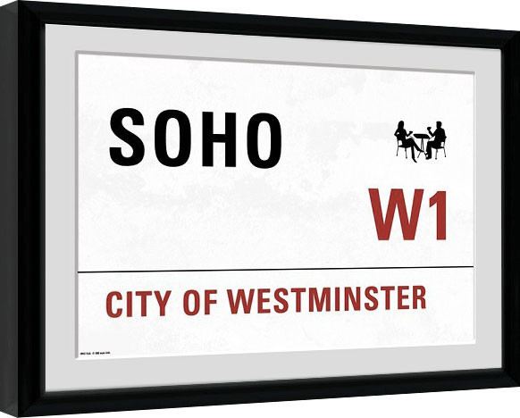 Framed poster London - Soho