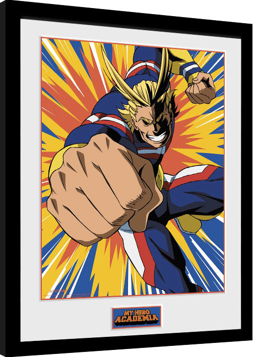 Κορνιζαρισμένη αφίσα My Hero Academia - All Might Action