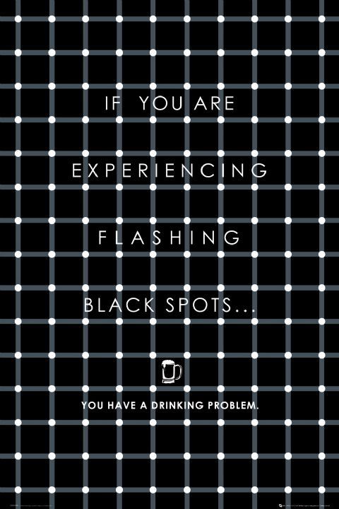 Poster Black flashing dots