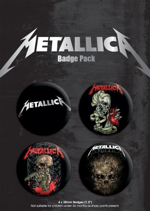 Σετ κονκάρδες METALLICA - skulls