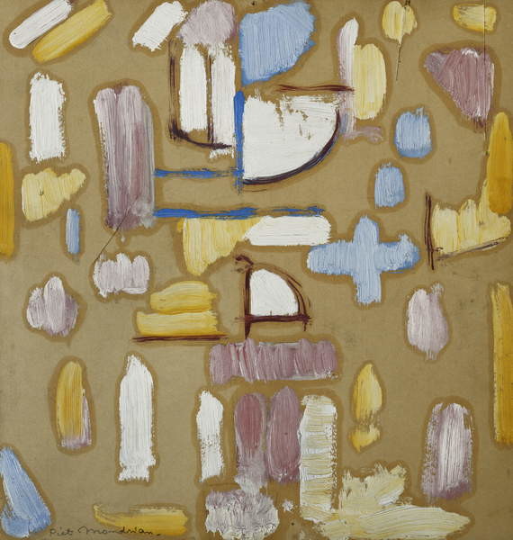 Плакат Composition with Pink, Blue, Yellow and white