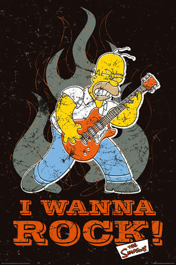 Плакат SIMPSONS - wanna rock