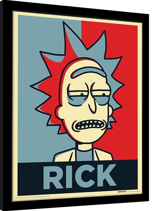 Framed poster Rick & Morty - Rick Campaign