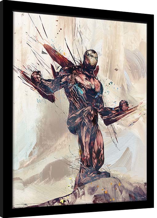 Framed Poster Avengers: Infinity War - Iron Man Sketch