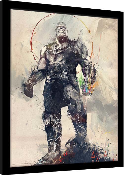 Κορνιζαρισμένη αφίσα Avengers: Infinity War - Thanos Sketch