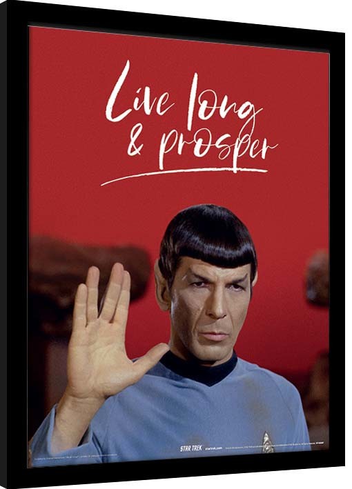 Framed poster Star Trek - Live Long and Prosper