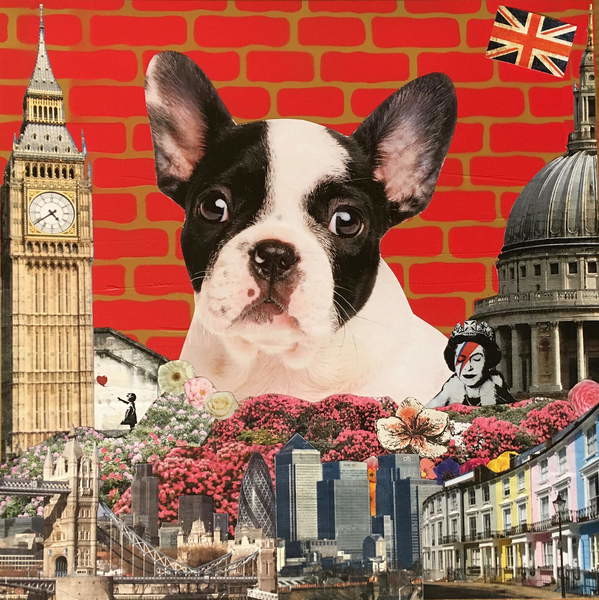 Плакат Hug my frenchie; 2015, Mixed media