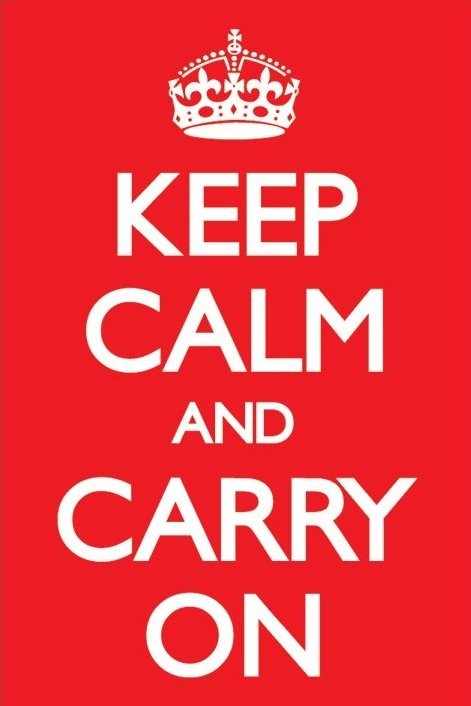 Плакат Keep calm and carry on