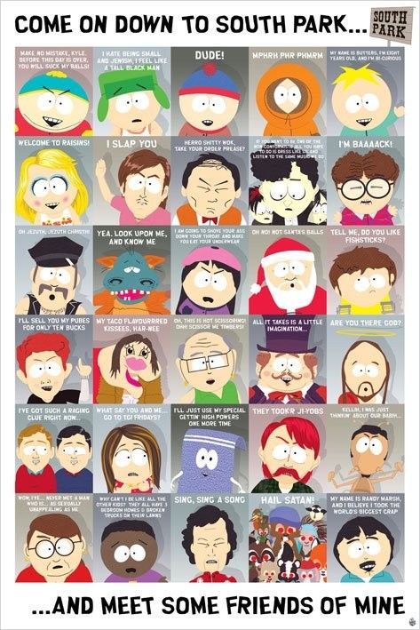 Плакат South Park - quotes 2