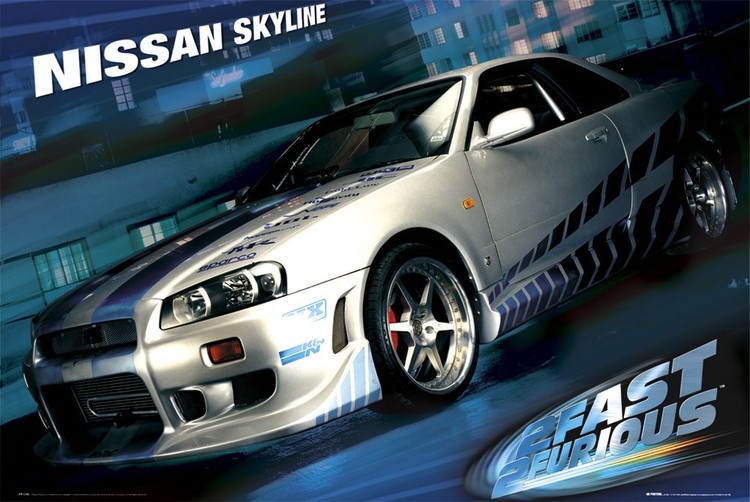 Плакат Fast and Furious – skyline