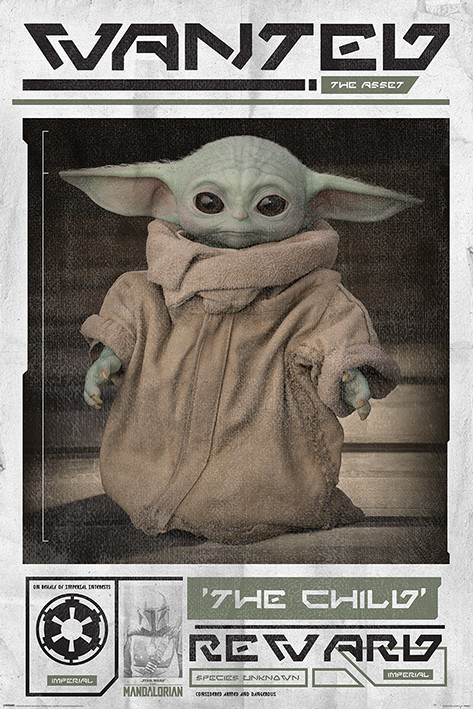 Плакат Star Wars: The Mandalorian - Wanted The Child (Baby Yoda)