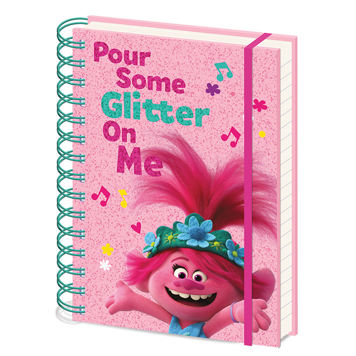 Notebook Trolls World Tour - Pour Some Glitter