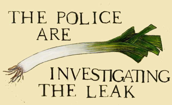 Наклейка The police are investigating the leak