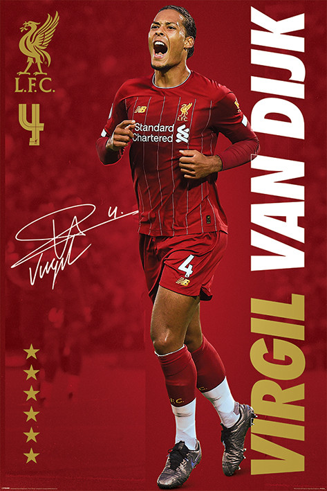 Плакат Liverpool FC - Virgil Van Dijk