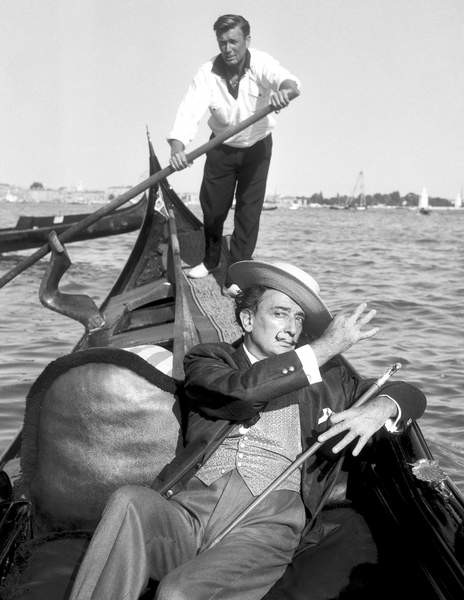 Плакат Spanish painter Salvador Dali, wearing a shantung blazer and a fancy silk waistcoat, a straw hat